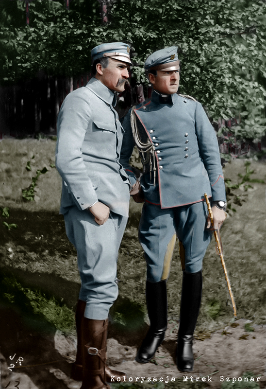 Józef_Piłsudski_wraz_z_swoim_adiutantem_Bolesławem_Wieniawą-Długoszowskim_1916rkm